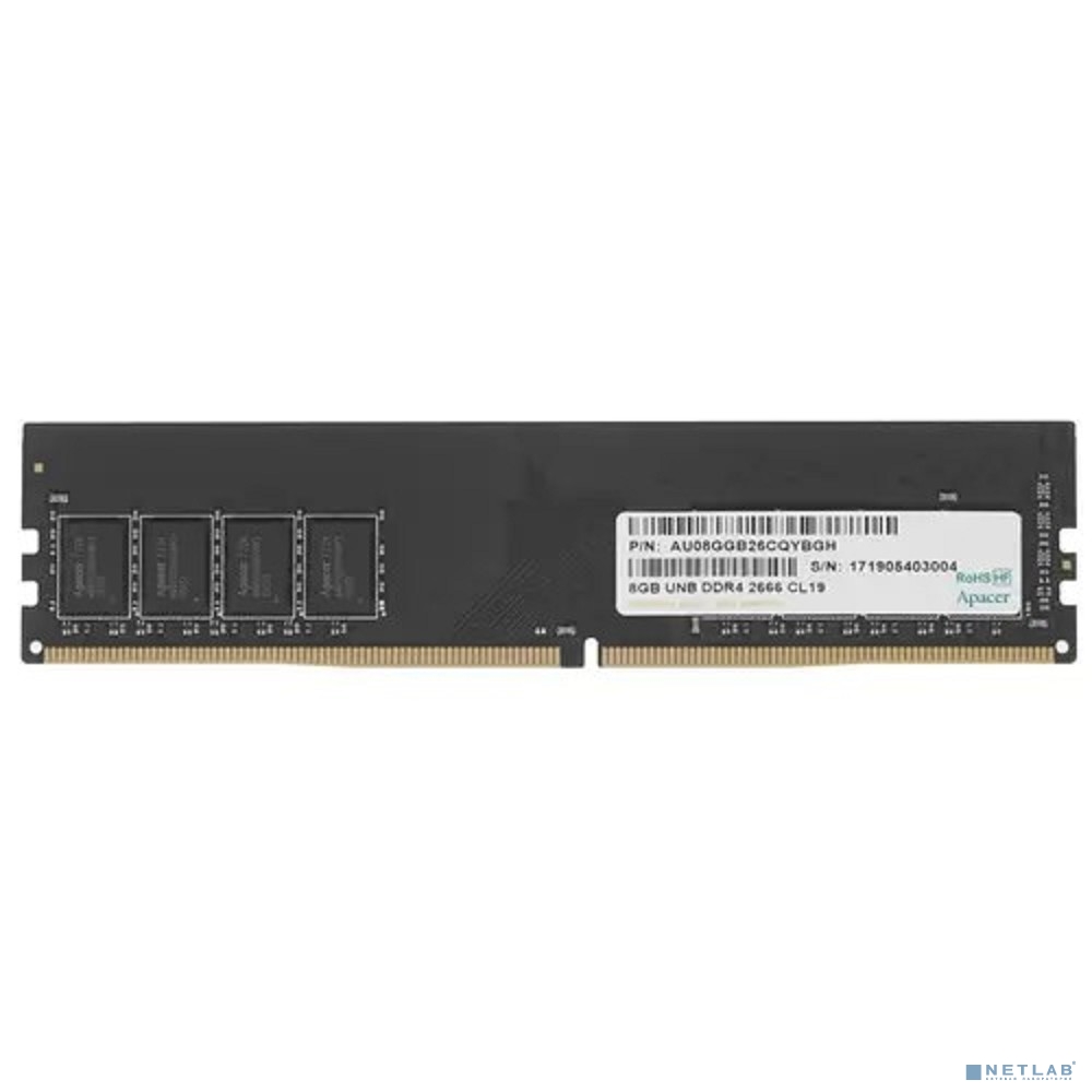 Apacer DDR4 DIMM 8GB EL.08G2V.GNH PC4-21300, 2666MHz (AU08GGB26CQYBGH) RTL/OEM