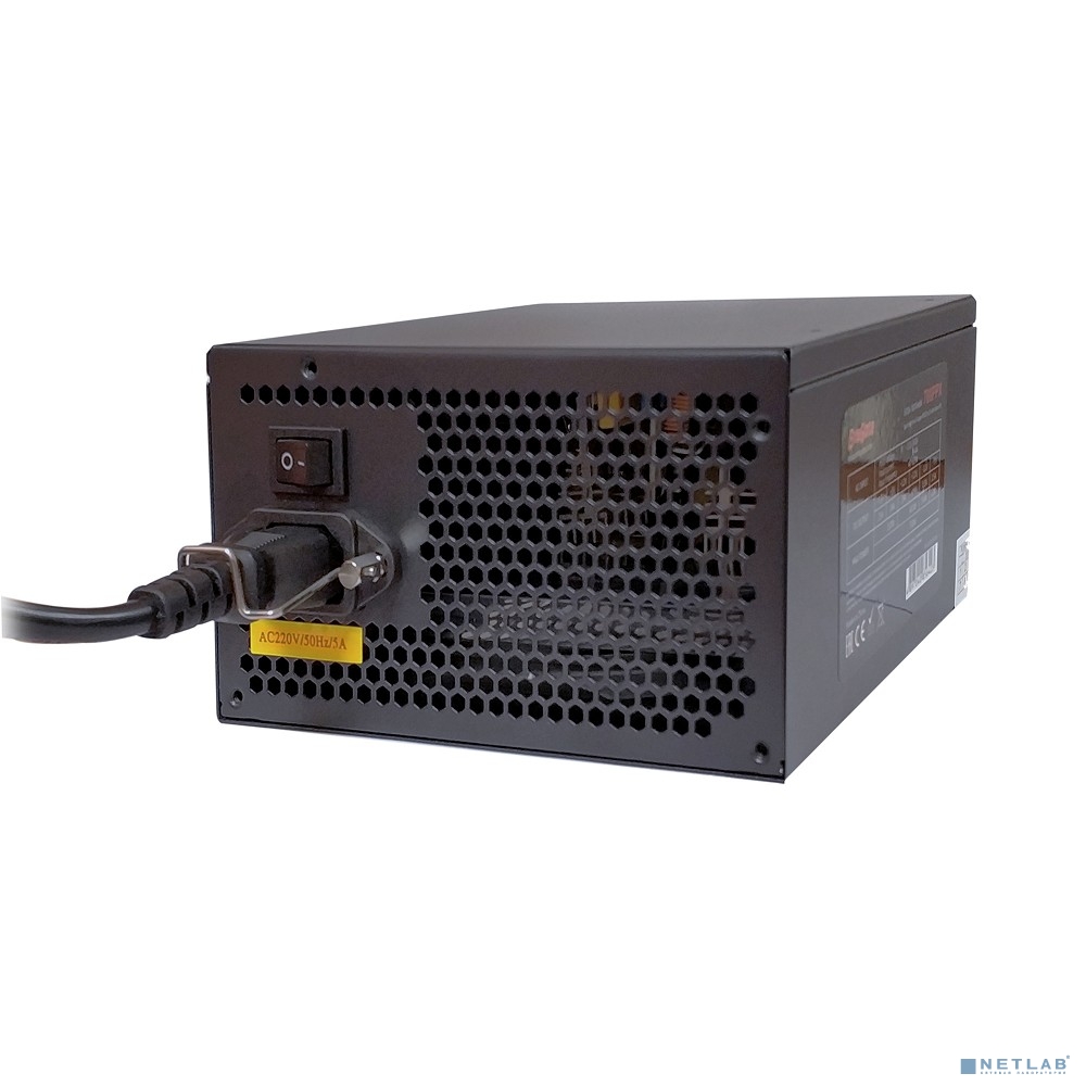 Exegate EX260638RUS-S Блок питания 400PPE, ATX, SC, black, APFC, 12cm, 24p+4p, PCI-E, 3*IDE, 5*SATA, FDD + кабель 220V с защитой от выдергивания