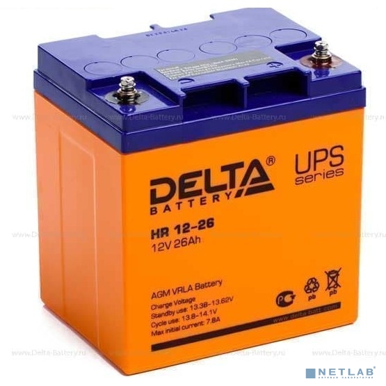 Delta HR 12-26 (12B, 26 А\ч) свинцово- кислотный аккумулятор