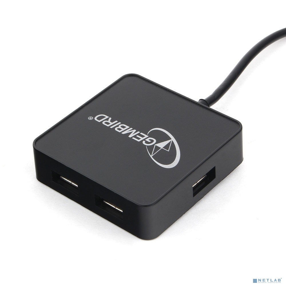 Gembird HUB USB2.0 4-port , 4 порта, черный