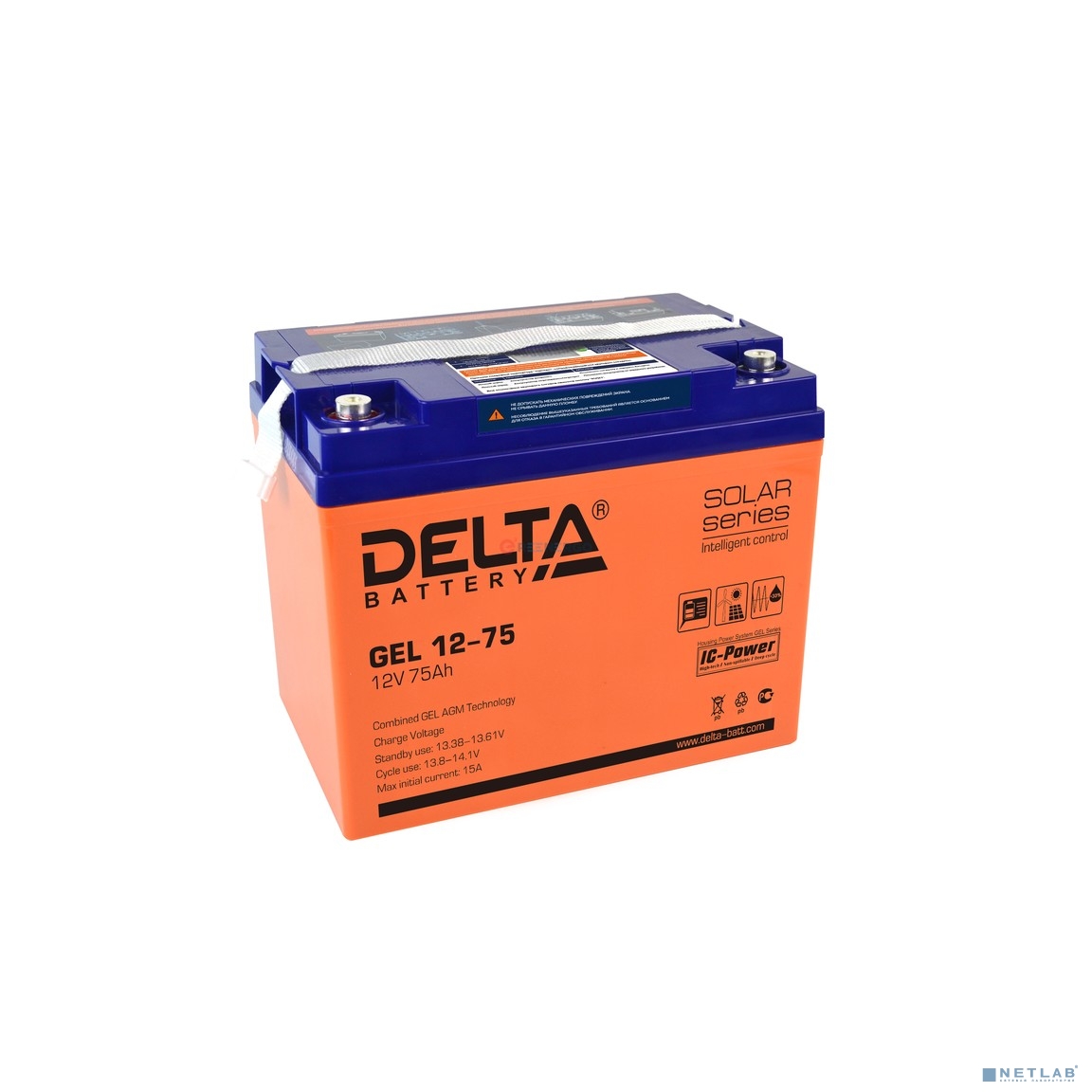 Delta GEL 12-75 (75 А\ч, 12В) свинцово- кислотный аккумулятор