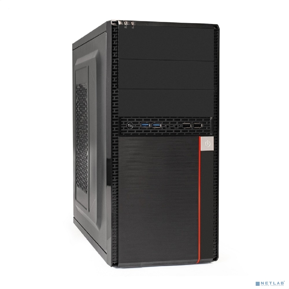 Exegate EX277435RUS Корпус Minitower MA-371X Black, mATX <UN400, 120mm> 2*USB+2*USB3.0, Audio
