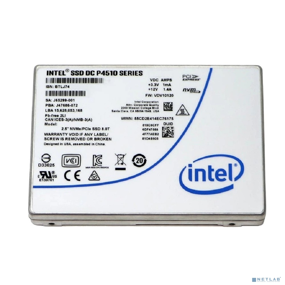 Intel SSD 2Tb P4510 серия SSDPE2KX020T801