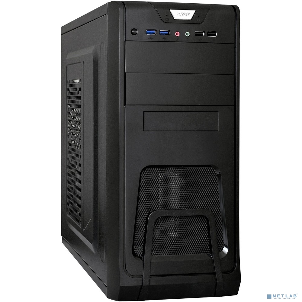 Exegate EX278391RUS Корпус Miditower Exegate CP-603 Black, ATX, <CP400W, 80mm>, 2*USB+2*USB3.0, Audio