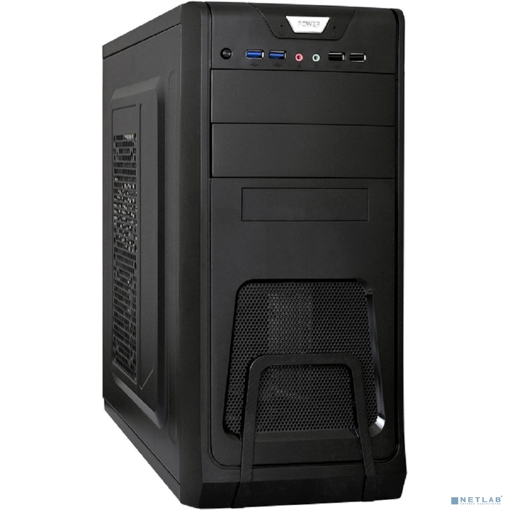 Exegate EX278394RUS Корпус Miditower Exegate CP-603 Black, ATX, <без БП>, 2*USB+2*USB3.0, Audio