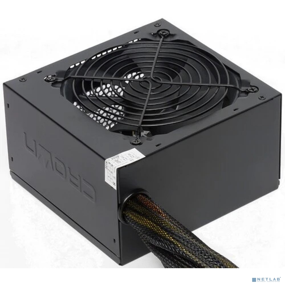 CROWN Блок питания CM-PS500W PRO (ATX, 500W, 80 PLUS SILVER 89%, APFC 20+4in 500mm, длина корпуса 140мм, FAN120, SATA*6, PATA*6, 4+4pin, 6+2pin PCI-E*4, кабель 1.2v, картонная упаковка)