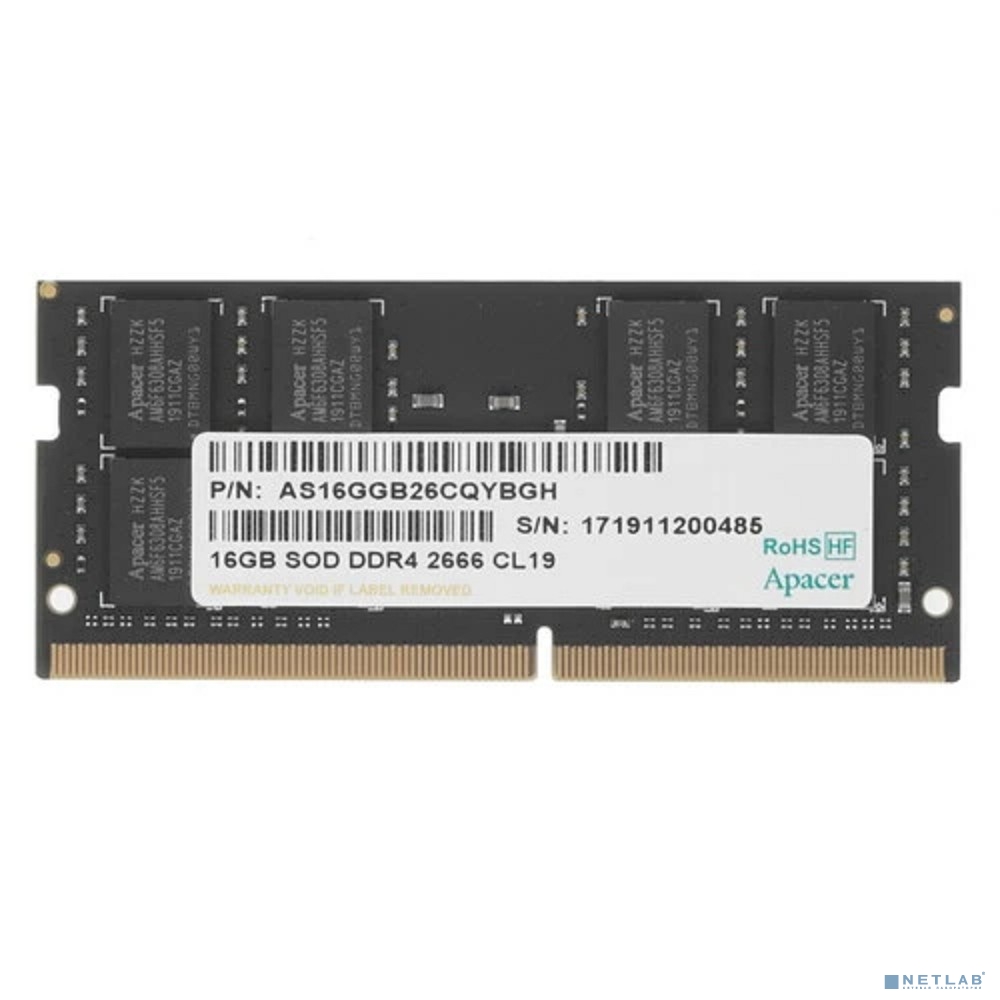Apacer DDR4 SODIMM 16GB ES.16G2V.GNH PC4-21300, 2666MHz