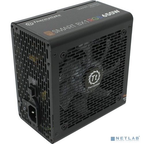 Блок питания Thermaltake ATX 650W Smart BX1 RGB 80+ bronze (24+4+4pin) APFC 120mm fan color LED 6xSATA RTL