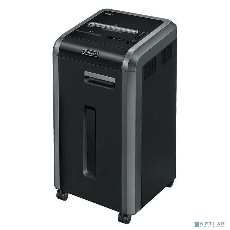Шредер Fellowes® 225Ci. ((20 листов) , 60 литр, 3,9х38 мм (класс 3), 100% Jam Proof, уничтожает: скобы/скрепки/карты/CD, 60 лтр.)