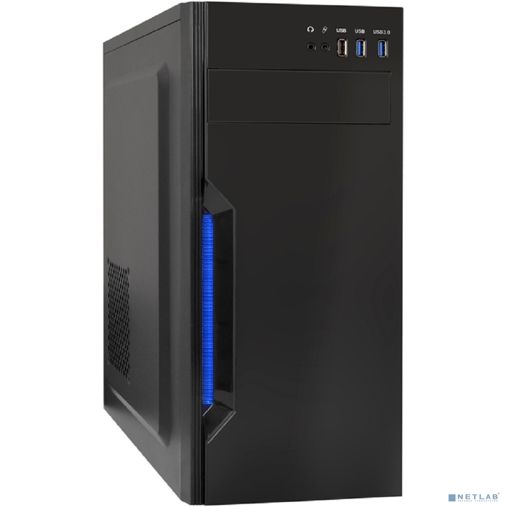Exegate EX283079RUS Корпус Miditower ExeGate XP-333U Black, ATX, <XP500, Black,120mm>, 1*USB+2*USB3.0, Audio