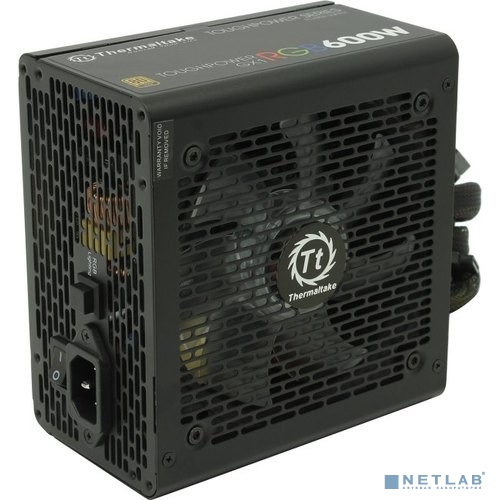 Блок питания Thermaltake ATX 600W Toughpower GX1 RGB 80+ gold (24+4+4pin) APFC 120mm fan color LED 8xSATA RTL