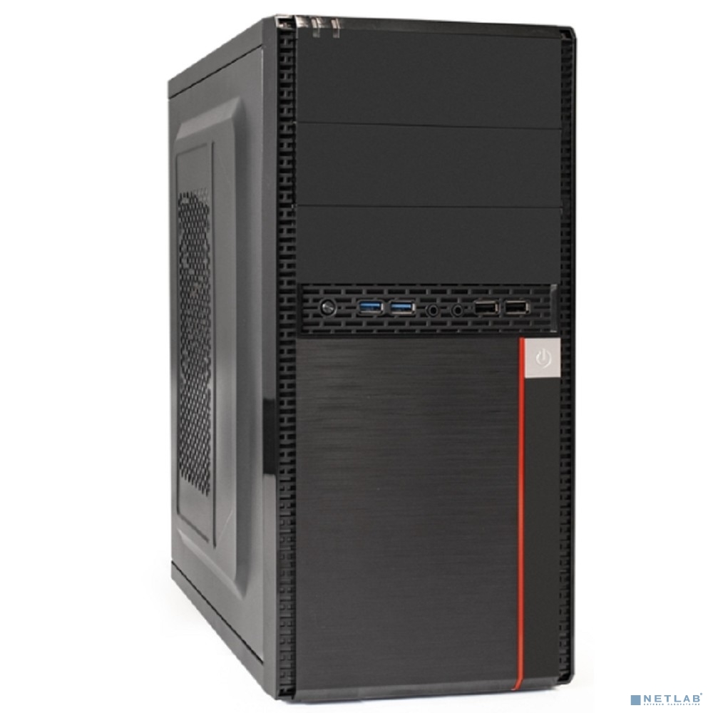 Exegate EX284033RUS Корпус Minitower BA-204U Black, mATX, <AA350, 80mm>, 2*USB+2*USB3.0, Audio