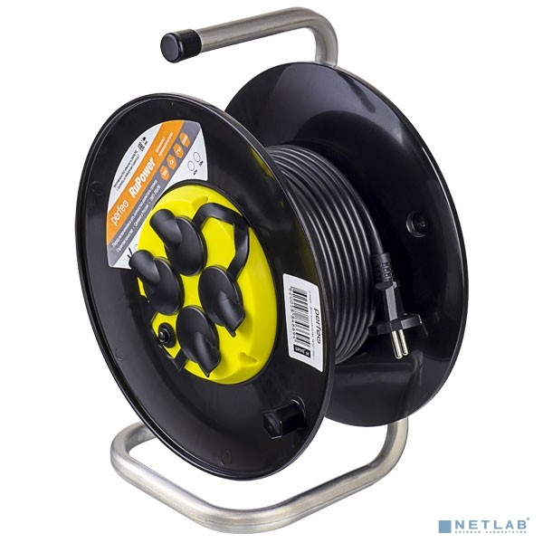 Perfeo удлинитель на катушке без заземления "RU POWER",PF_B4669 (20м 4гн с т/з 10А ПВС 2х1 IP44 (РБК16))
