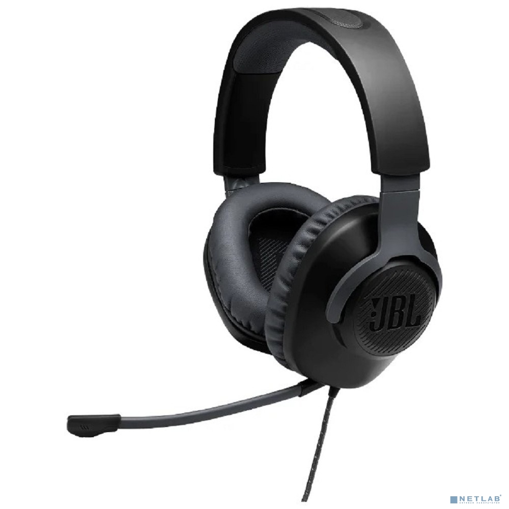 Наушники с микрофоном JBL Quantum 100 черный 1.2м мониторные оголовье (JBLQUANTUM100BLK)