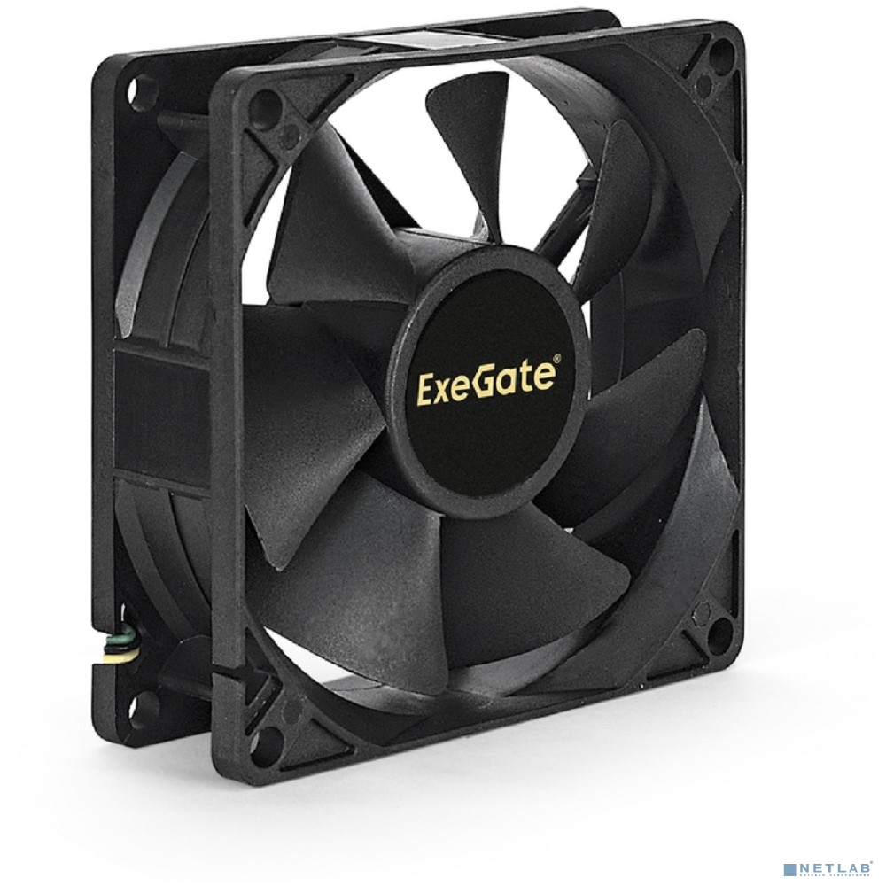 Exegate EX283378RUS Вентилятор ExeGate E08025B4P-PWM, 80x80x25 мм, двойной шарикоподшипник, 4pin, PWM, 22dBA