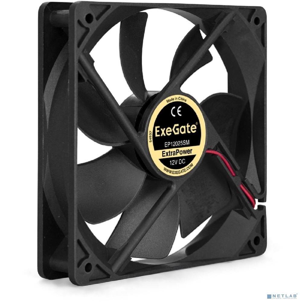 Exegate EX283395RUS Вентилятор ExeGate ExtraPower EP12025SM, 120x120x25 мм, Sleeve bearing (подшипник скольжения), Molex, 1800RPM, 25dBA
