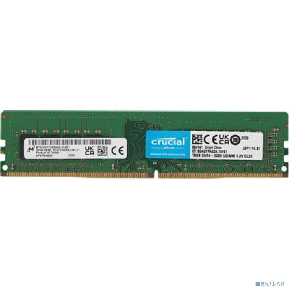 Crucial DDR4 DIMM 16GB CT16G4DFRA32A PC4-25600, 3200MHz