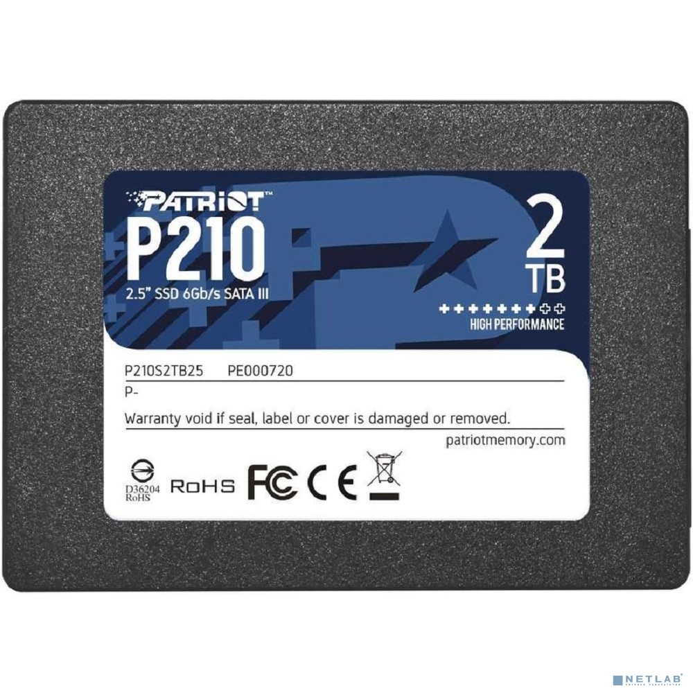 Накопитель SSD Patriot SATA III 2Tb P210S2TB25 P210 2.5"