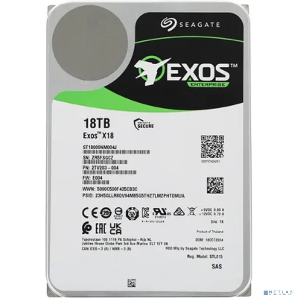 18TB Seagate Exos X18 (ST18000NM004J)