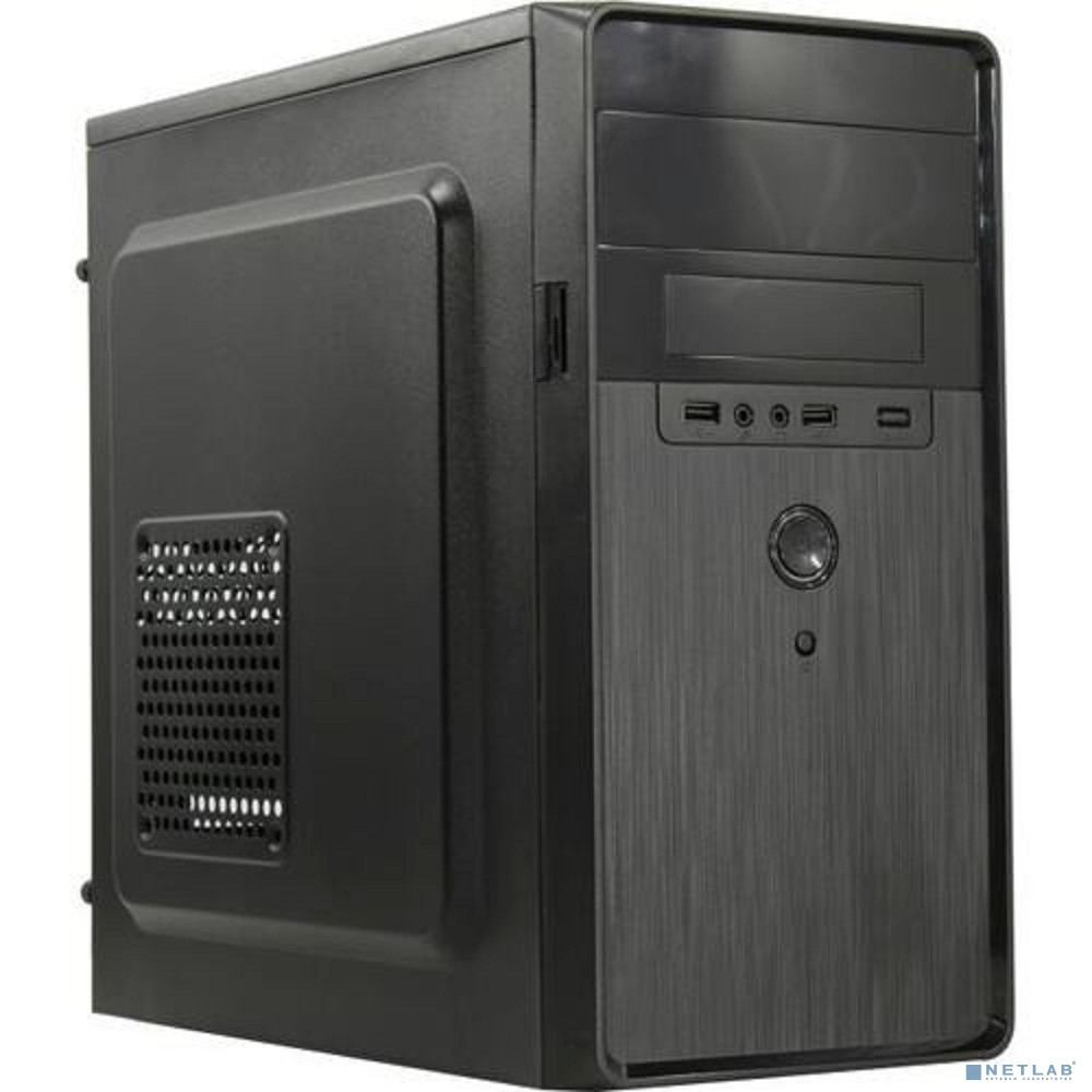 Exegate EX286425RUS Корпус Minitower ExeGate BA-309-400W-8 (mATX, БП AA400 с вент. 8см, 2*USB, HD аудио, черный)