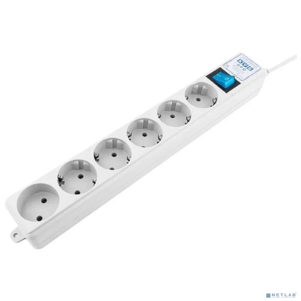 PowerCube PRO Фильтр-удлинитель (SPL(5+1)-16B-P-3М) 3.0 м, 6 розеток, 16А/3,5кВт, LC контур - подавление В/Ч помех