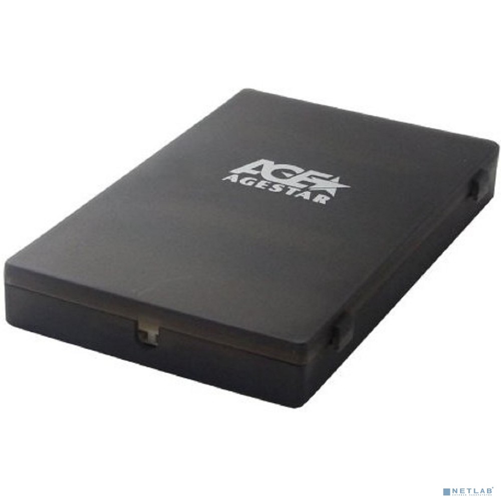 AgeStar SUBCP1 (BLACK) Корпус Black / Пластик / USB 2.0 / SATA Внешний бокс HDD/SSD 2.5