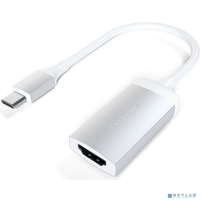 Satechi Адаптер Type-C to HDMI 4K 60HZ. Поддержка 4K/60Hz. Материал корпуса алюминий. Цвет серебряный.