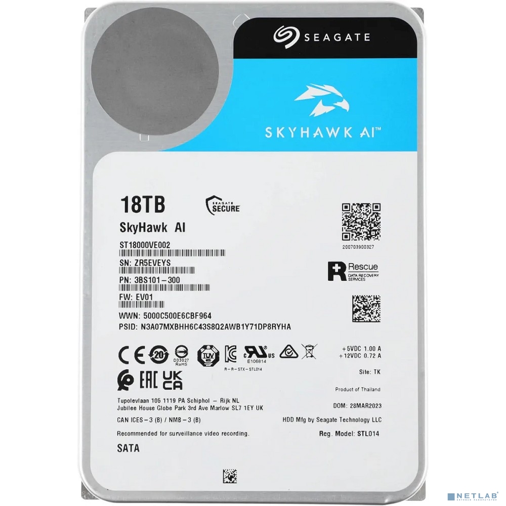 18TB Seagate SkyHawkAl (ST18000VE002)