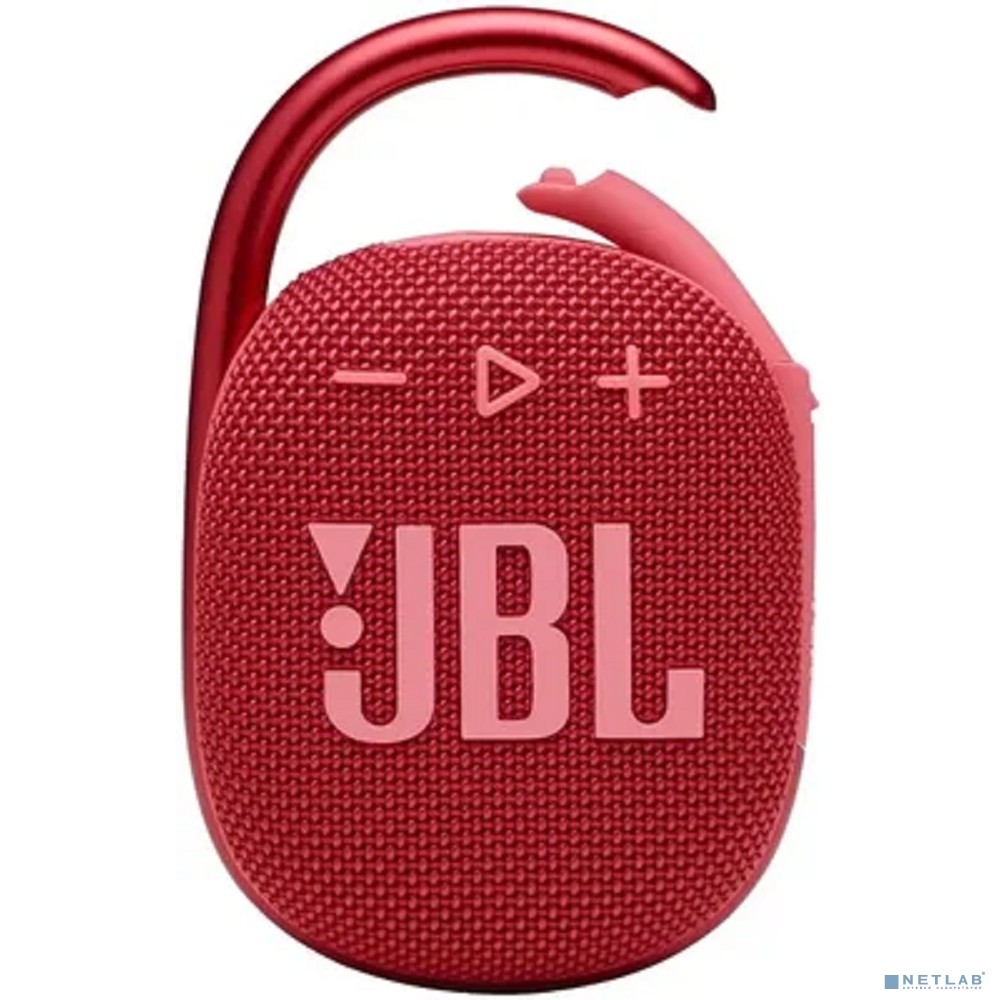 Динамик JBL Портативная акустическая система JBL CLIP 4, красная