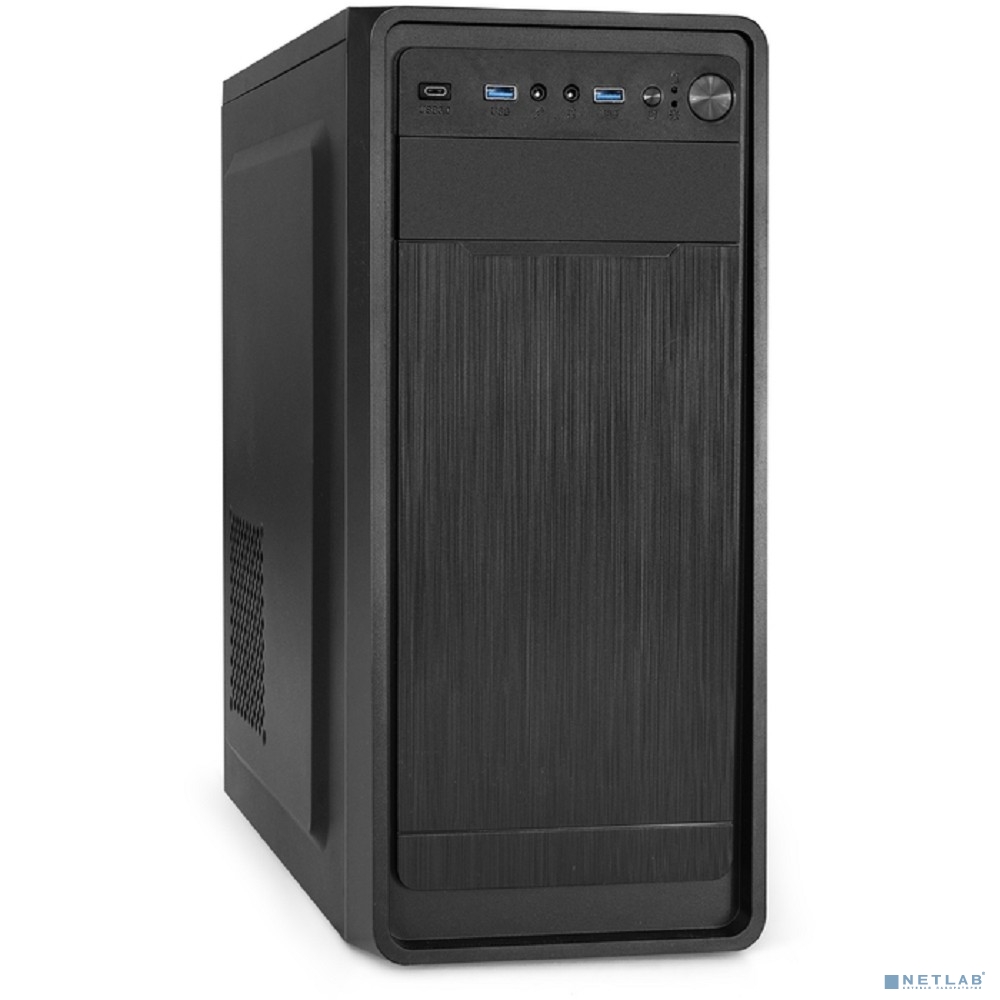 Exegate EX287373RUS Корпус Miditower ExeGate XP-332UC-XP400 (ATX, XP400 с вент. 12см, 2*USB3.0+1*TypeC, аудио, черный)