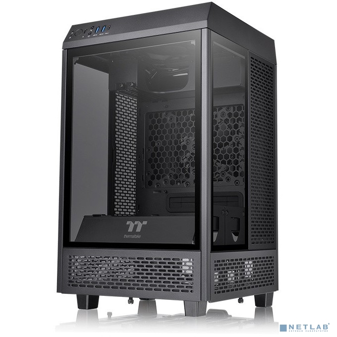 Корпус Thermaltake The Tower 100 черный без БП ATX 2x120mm 2xUSB3.0 1xUSB3.1 audio bott PSU