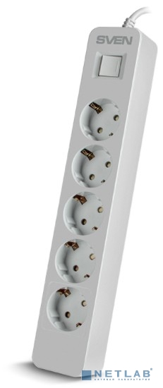 SVEN Фильтр SF-05 1.8 м (5 евророзетки),белый, цветная коробка