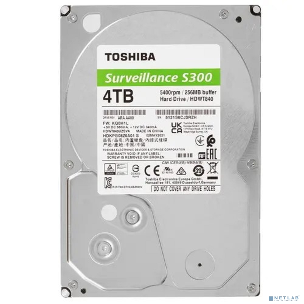 4TB Toshiba Surveillance S300 (HDWT840UZSVA)