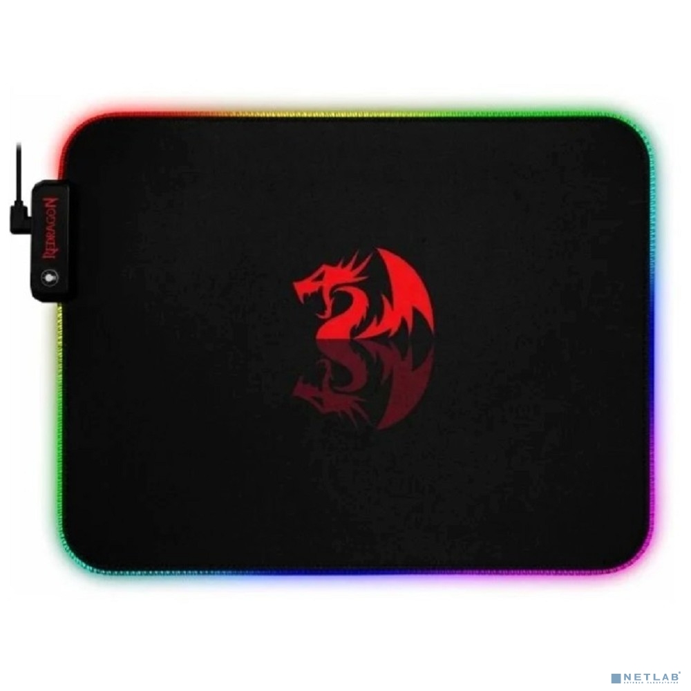 Redragon Игровой коврик Pluto 330x260x3 мм, подсветка