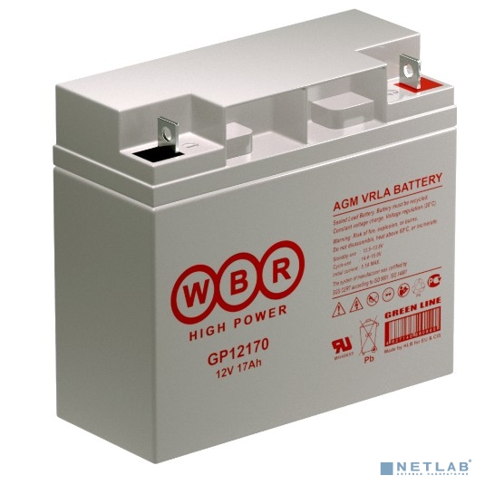WBR Батарея GP12170 (12V/18Ah) под гайку и болт М5
