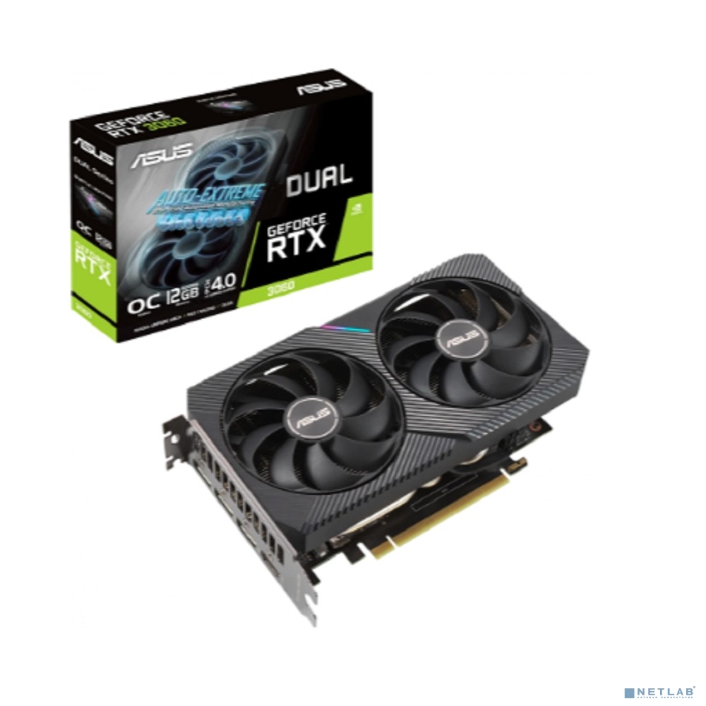 Видеокарта ASUS GeForce RTX3060 Dual OC Edition 12GB GDDR6 192bit 3*DP/HDMI (DUAL-RTX3060-O12G-V2) RTL