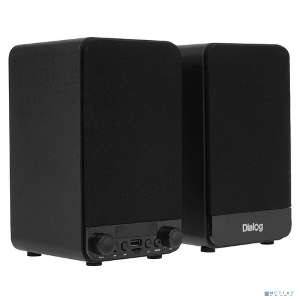 Dialog Jazz AJ-13 BLACK - акустические колонки 2.0, 2*15W RMS, Bluetooth, FM, USB+microSD reader