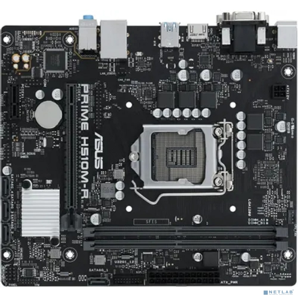 ASUS PRIME H510M-R-SI (Socket1200, mATX, 2xDDR4(64GB), VGA/HDMI 2.0, 1xPCIe 4.0x16/1xPCIe 3.0, 1xLAN, 4xSATA 6Gb/s, 2xUSB 3.1, 2xUSB 2.0, 1xPS/2)