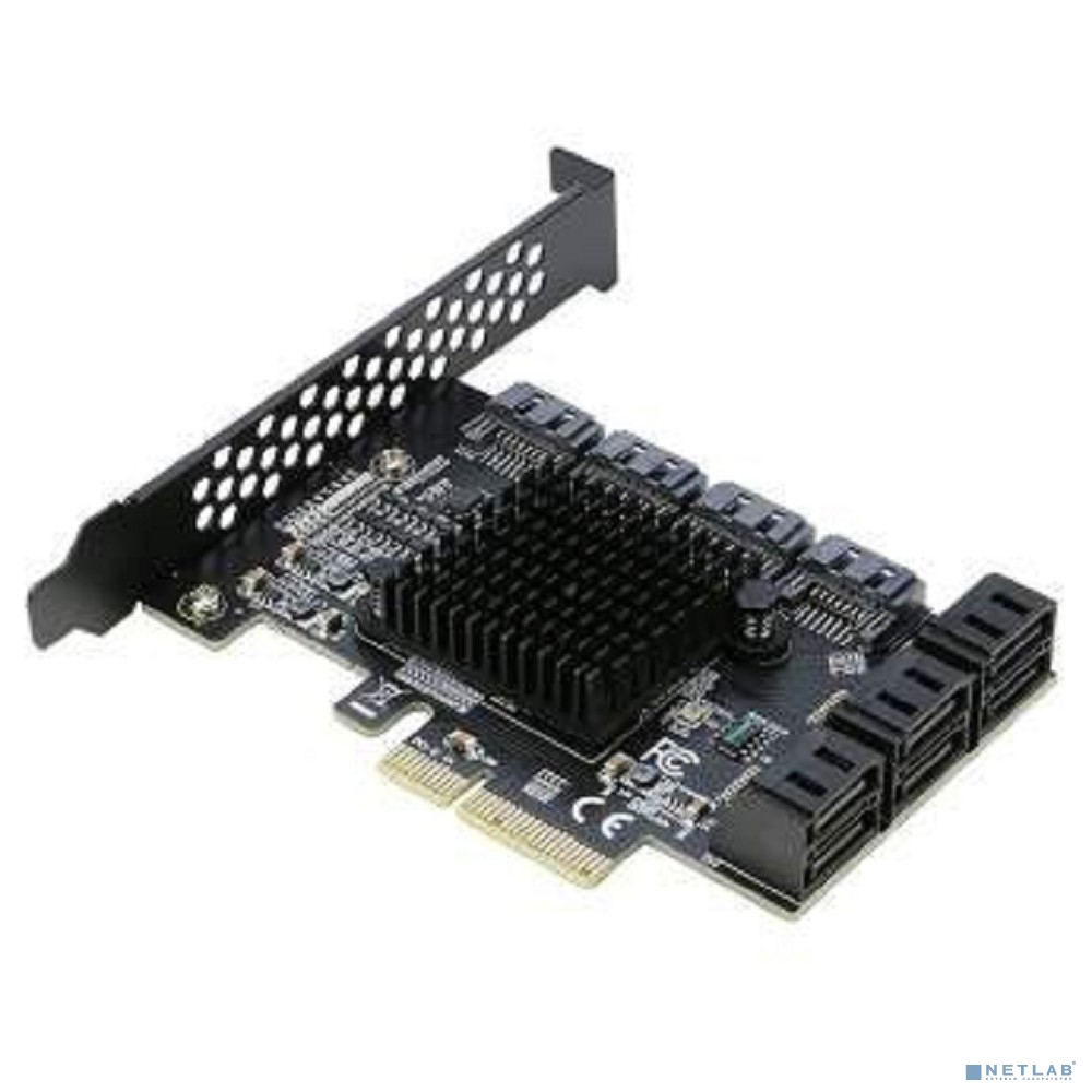 ORIENT AJ1166S10, Контроллер PCI-Ex4 v3.0, SATA3.0 6Gb/s, 10-port int, ASM1166+JMB585 chipset,