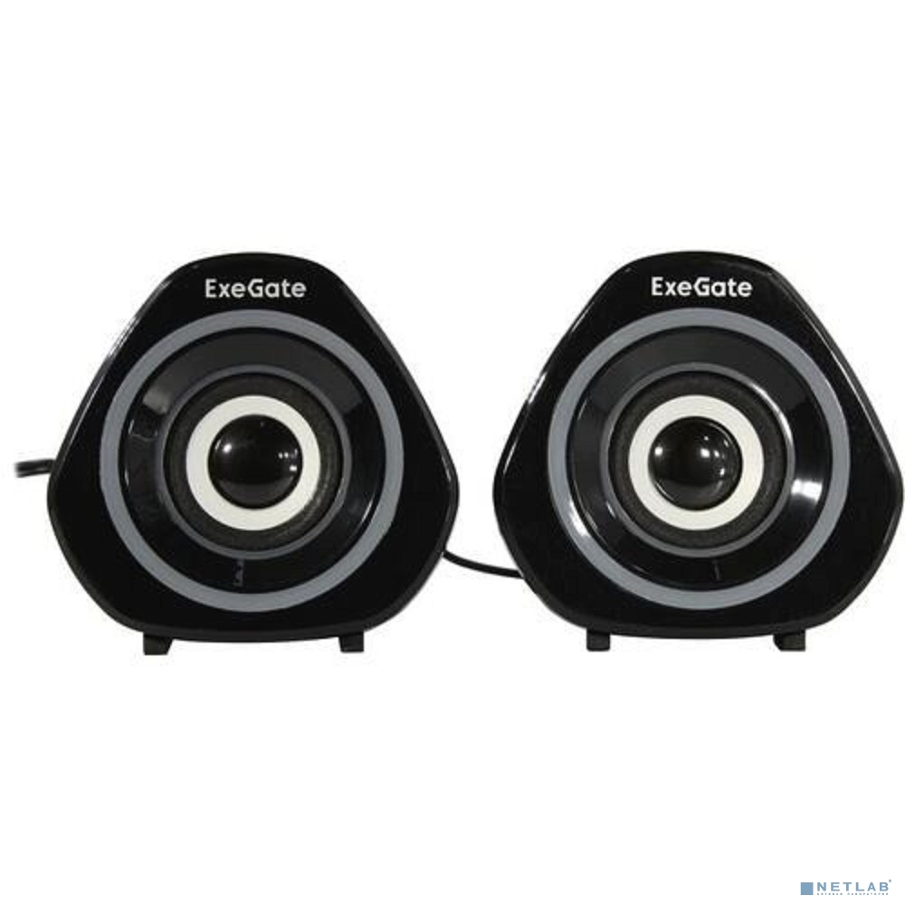 Exegate EX289680RUS Акустическая система 2.0 ExeGate Accord 210 (питание USB, 2х3Вт (6Вт RMS), 60-20000Гц, цвет черный, RGB подсветка)
