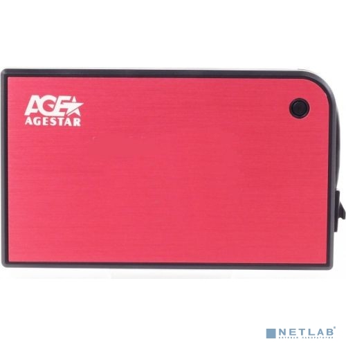 AgeStar 3UB2A14 (RED) Внешний корпус для HDD/SSD AgeStar 3UB2A14 SATA II пластик/алюминий красный 2.5"