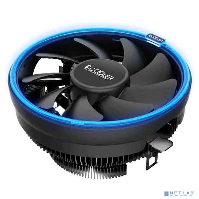 PCCooler E126MB Кулер S775/115X/AM2/2+/AM3/3+/AM4/FM1/FM2/2+ (TDP 92W, вент-р 120мм с PWM, Blue LED FAN, 1000-1800RPM, 26.5dBa) Retail Color Box (111313)