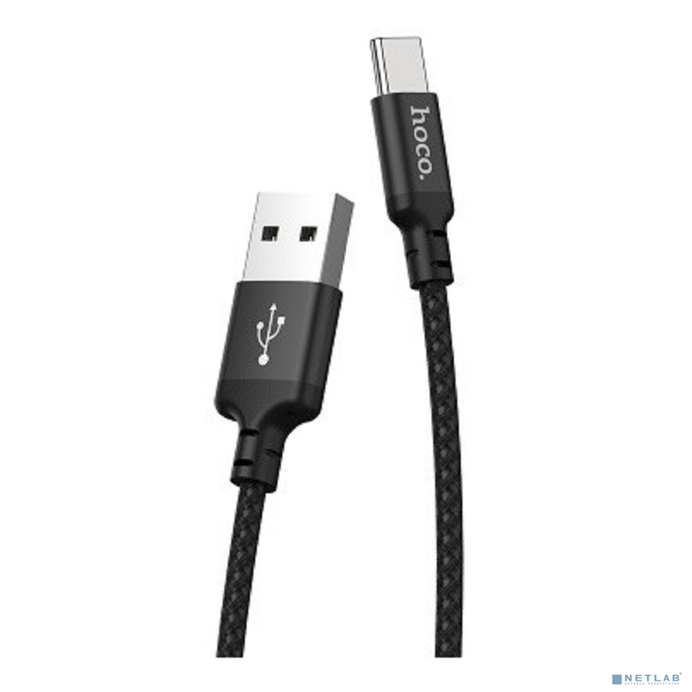 HOCO HC-62868 X14/ USB кабель Type-C/ 1m/ 2A/ Нейлон/ Black