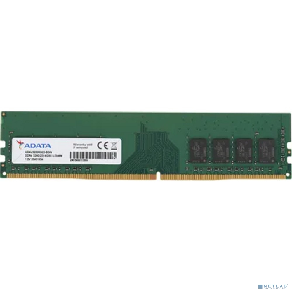 Память DDR4 8Gb 3200MHz A-Data AD4U32008G22-BGN OEM PC4-25600 CL22 DIMM 288-pin 1.2В single rank