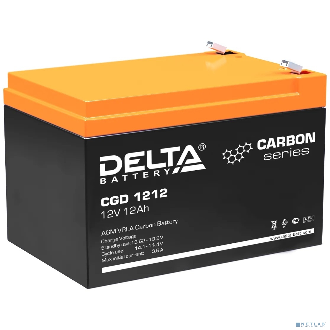 Delta CGD 1212 (12V/12Ач) свинцово-кислотный аккумулятор