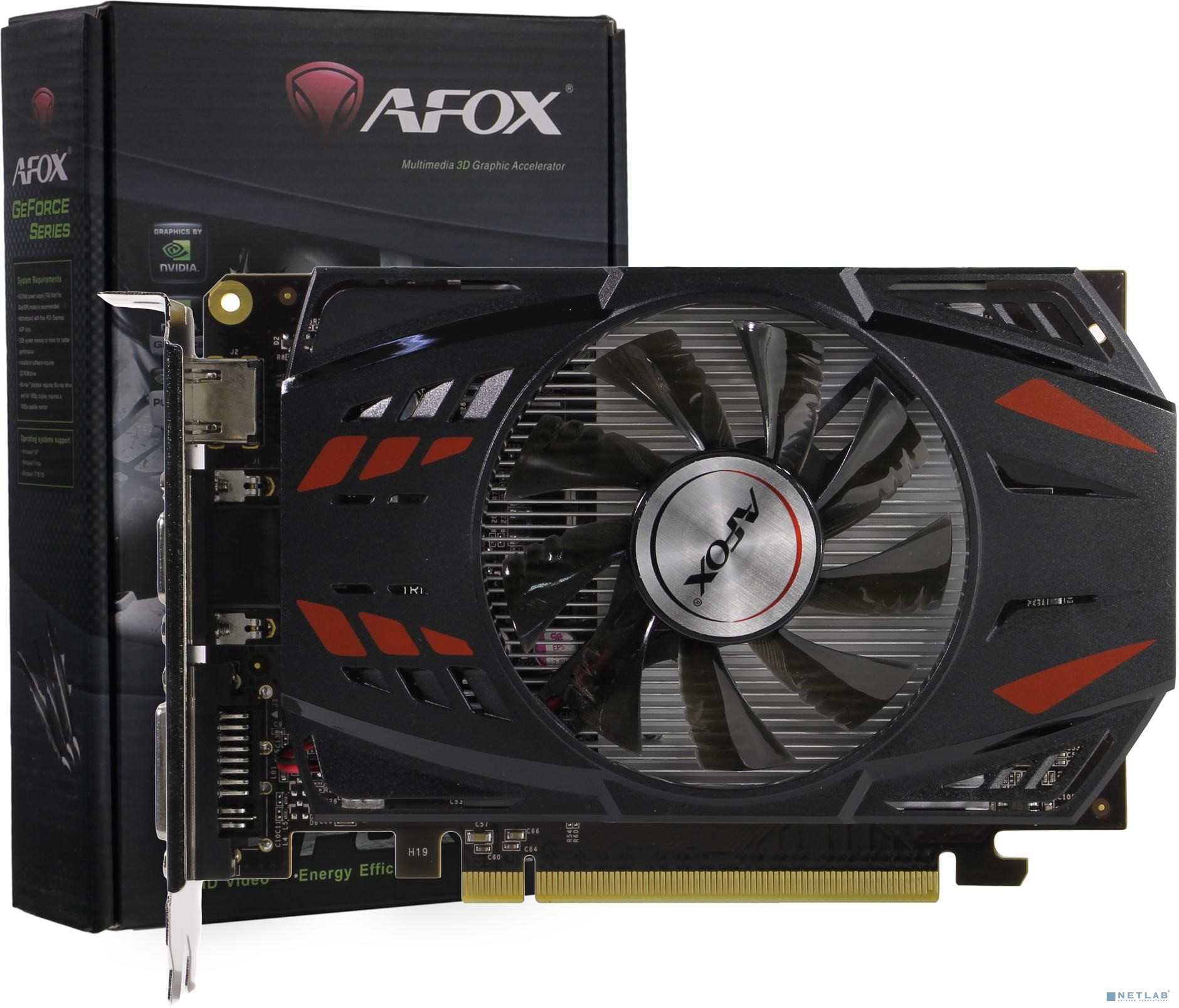 Видеокарта AFOX GT730 4GB GDDR5 128bit VGA/DVI/HDMI ATX 1FAN (AF730-4096D5H5) RTL