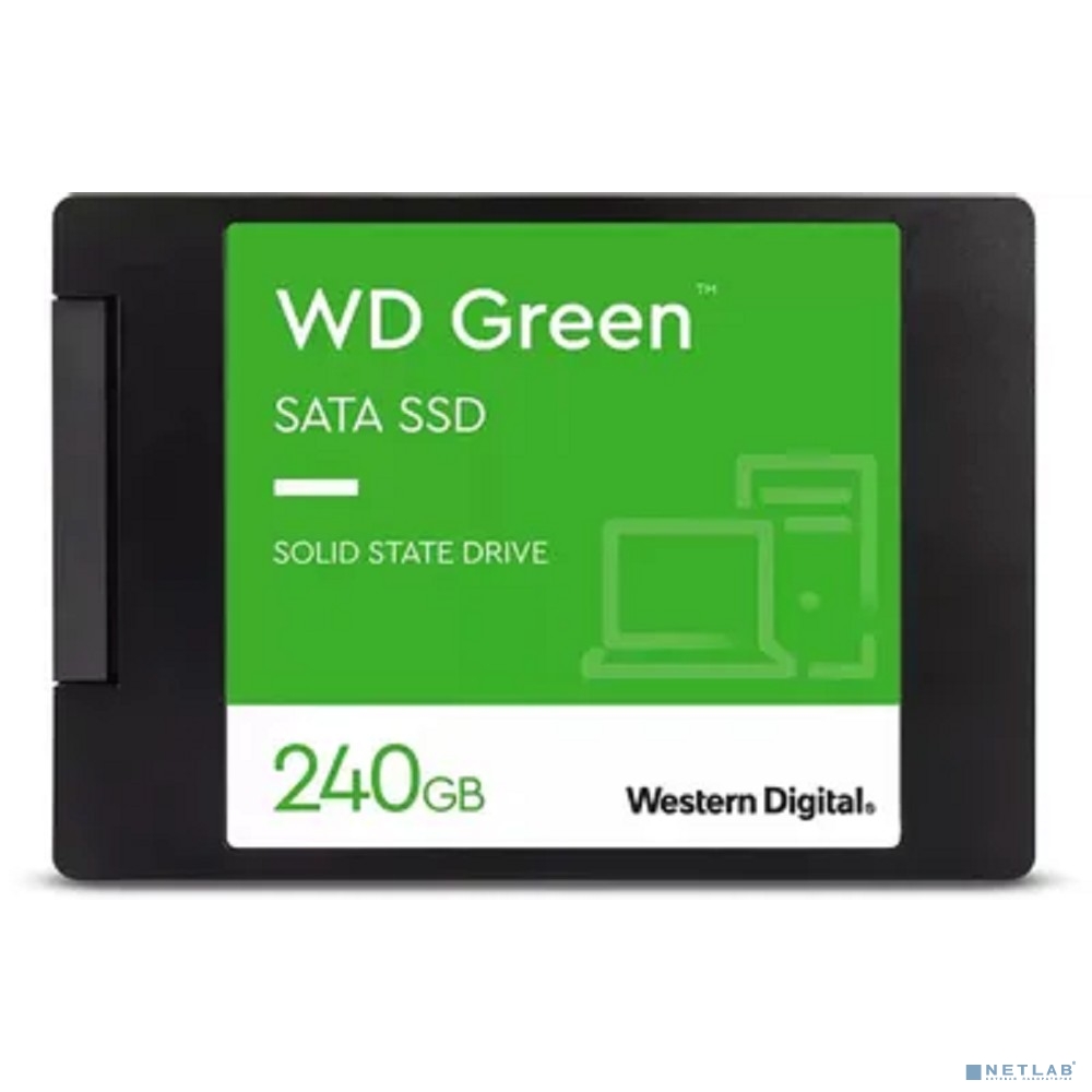 WD SSD GREEN 240Gb SATA3 2,5”/7мм WDS240G3G0A (аналог WDS240G2G0A), 1 year