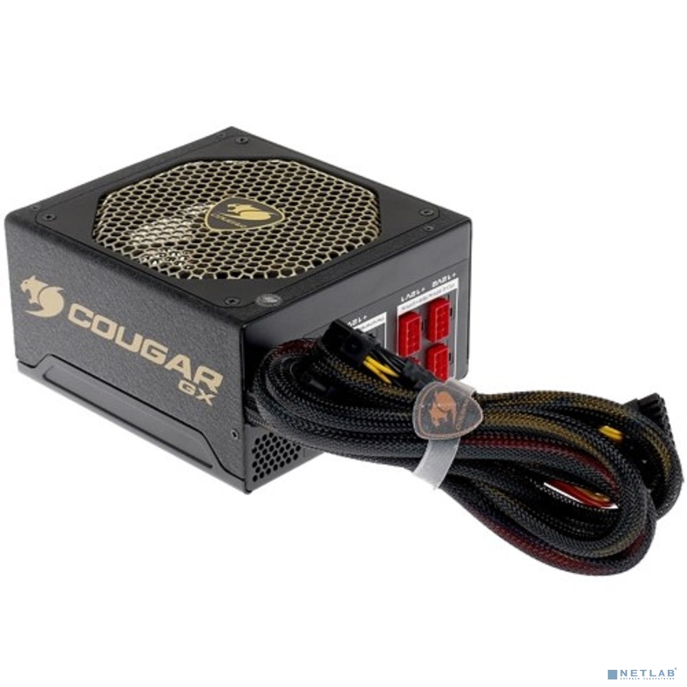 Cougar GX 800 (Модульный, Разъем PCIe-4шт,ATX v2.31, 800W, Active PFC, 140mm Fan, 80 Plus Gold) Retail