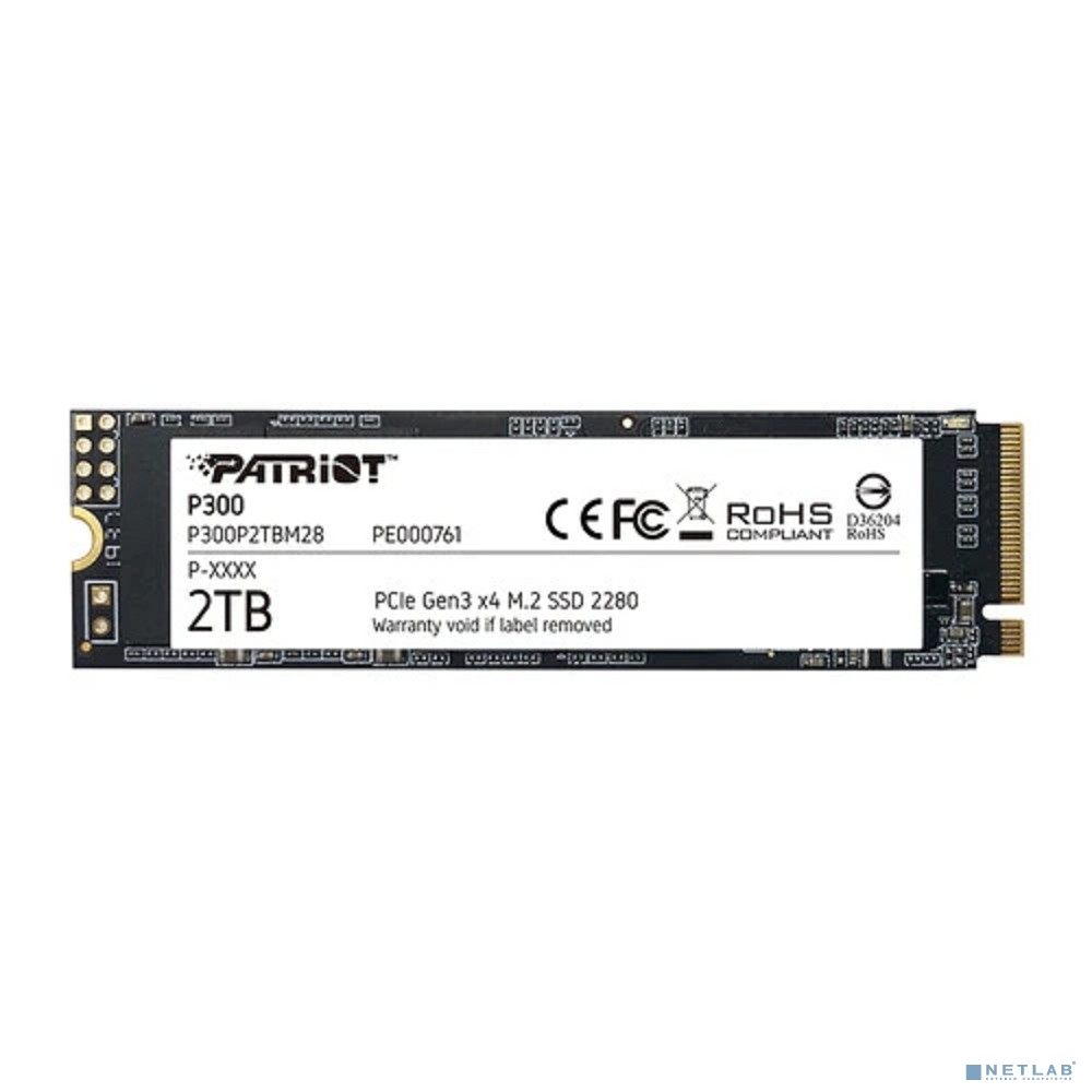 Накопитель SSD Patriot PCI-E x4 2Tb P300P2TBM28 P300 M.2 2280