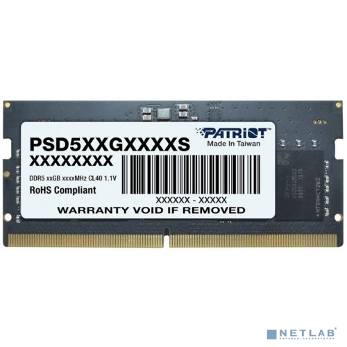 Память DDR5 8Gb 4800MHz Patriot PSD58G480041S RTL PC5-38400 CL40 SO-DIMM 260-pin 1.1В single rank